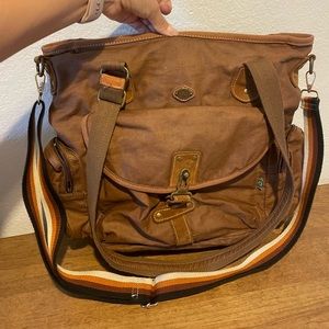 Brown Vintage Style Crossbody Book/Laptop bag